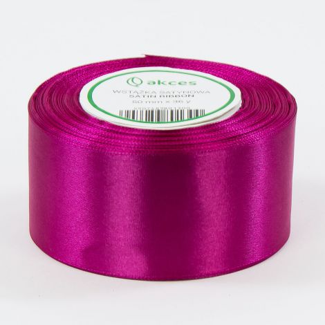 Wstążka satynowa Akces Purpurowa jasna, 38mm x 33m